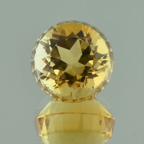 Citrin Design-Rund goldgelb 25,22 ct