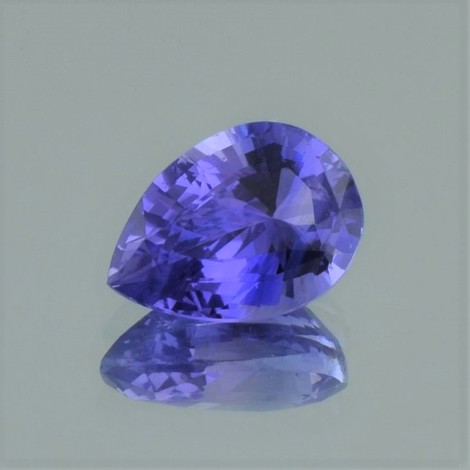 Sapphire pear colour change bluish violet unheated 3.01 ct
