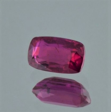 Ruby cushion pinkish red untreated 1.68 ct