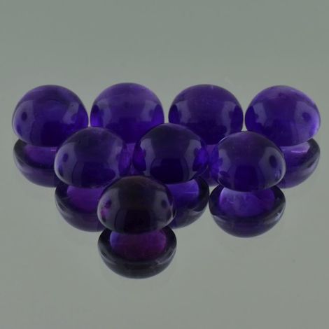 Amethyst Lot Cabochons round violet 34.55 ct