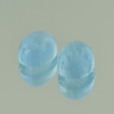 Aquamarin Duo, Oval Cabochon (23,62 ct.) aus Brasilien Aquamarin Duo, Oval Cabochon (23,62 ct.) aus Brasilien