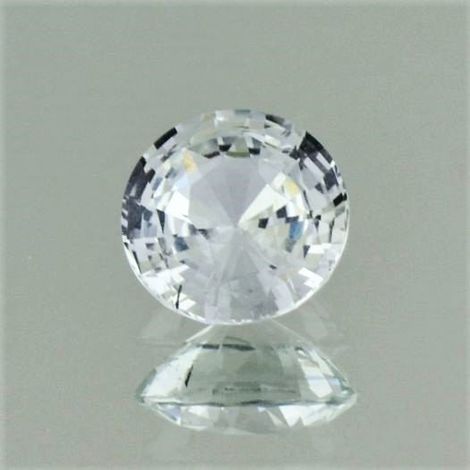 Sapphire round colorless unheated 2.02 ct.