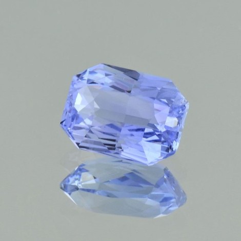 Sapphire octagon-princess light blue unheated 4.05 ct