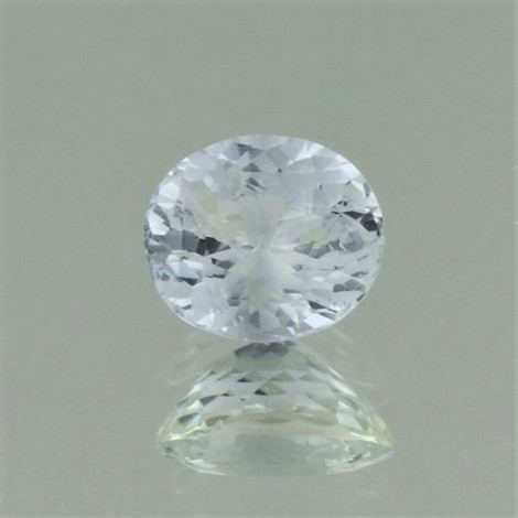 Sapphire oval colorless untreated 3.10 ct