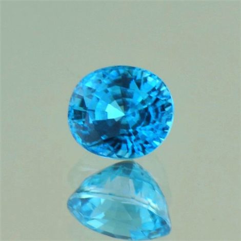 Zircon oval blue 2.80 ct