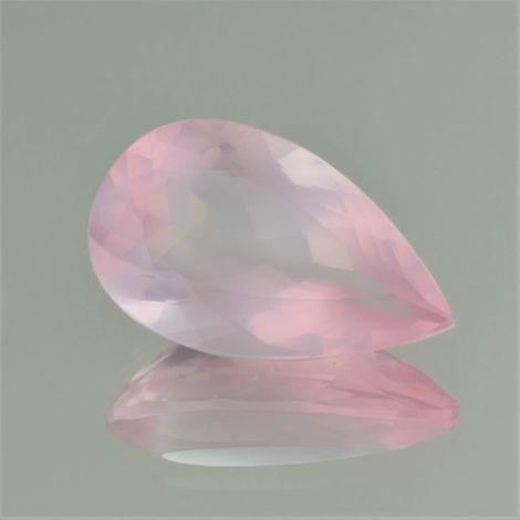 Rose-Quartz pear faceted pink 33.92 ct
