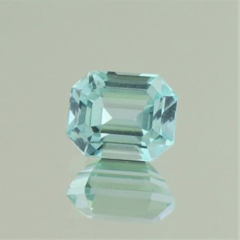 Tourmaline octagon bluish  light green 3.41 ct.