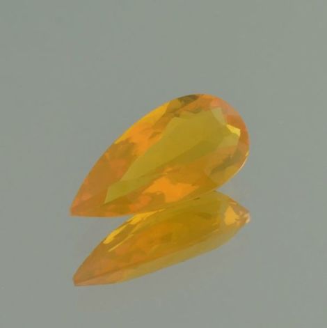 Fire Opal pear yellow orange 2.85 ct