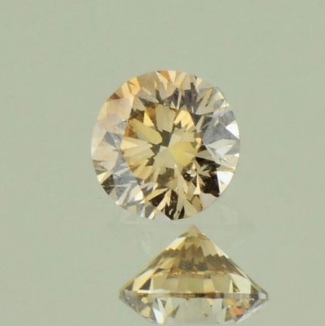 Farbdiamant Brillant helles Champagne 0,21 ct Farbdiamant Brillant helles Champagne 0,21 ct