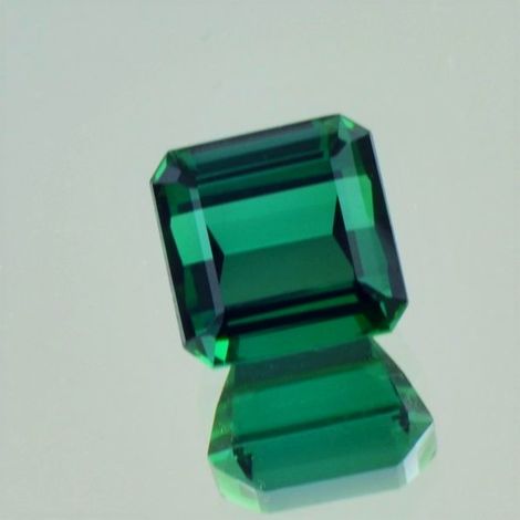 Green Tourmaline Tourmaline octagon bläulich-intensivgrün 4.52 ct
