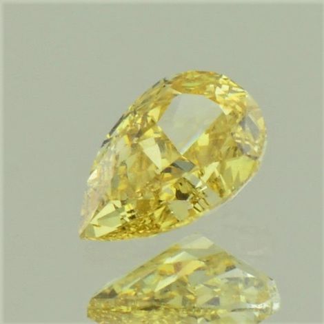 Fancy Diamond pear brillantiert brownish yellow 1.17 ct.
