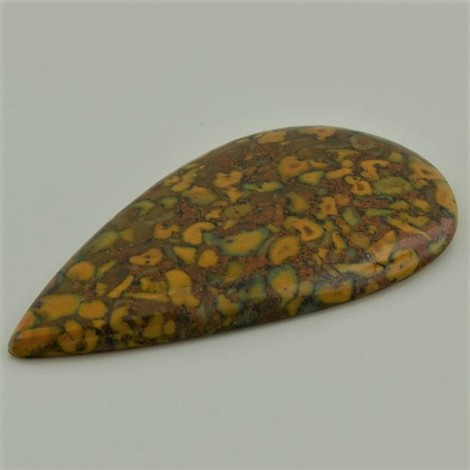 Rhyolite cabochon pear multicolor 100.13 ct