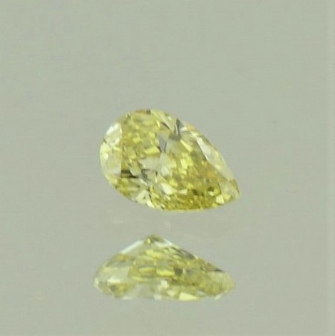Farbdiamant Tropfen-brillantiert gelb 0,25 ct.