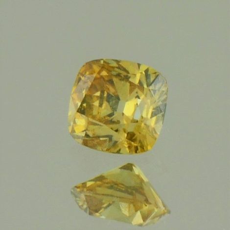 Farbdiamant antik-brillantiert bräunlich gelb 0,51 ct