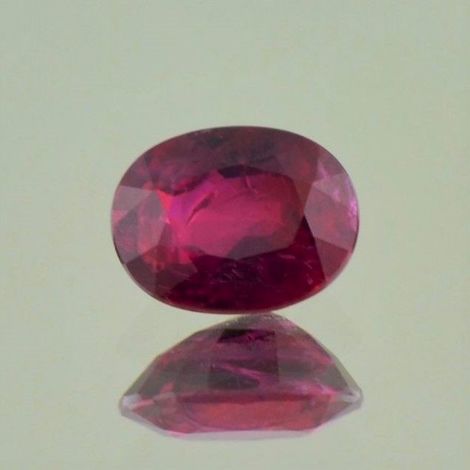 Ruby oval intense red untreated 2.04 ct