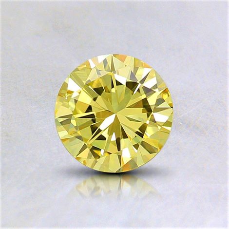 Fancy Diamond round brilliant vivid yellow vs2 0.45 ct.