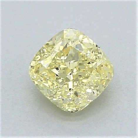 Farbdiamant antikquadrat-brillantiert intensives Gelb 1,03 ct
