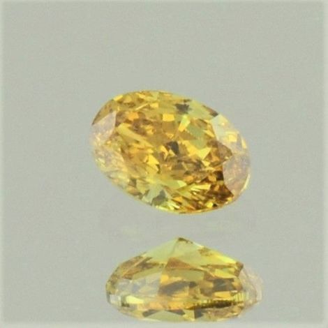 Farbdiamant, Oval brillantiert (0,30 ct.) aus Afrika Farbdiamant, Oval brillantiert (0,30 ct.) aus Afrika