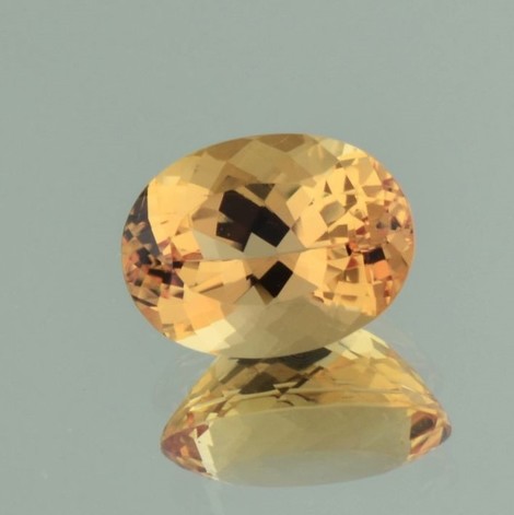 Imperial-Topas oval orange yellow untreated 6.02 ct.