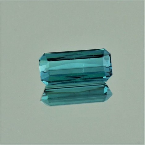 Indicolite Tourmaline octagon greenish blue 2.94 ct.