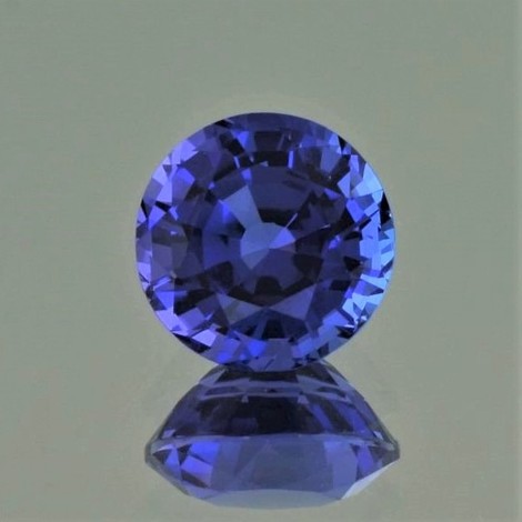 Tanzanite round intense blue 5.32 ct