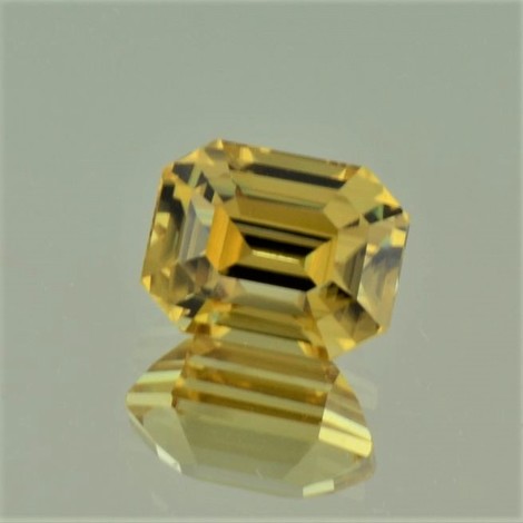 Zircon octagon yellow untreated 7.99 ct