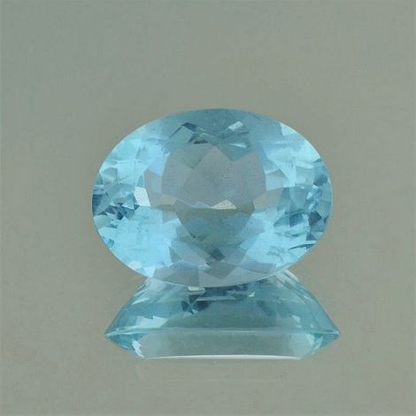 Aquamarin, Oval facettiert (15,63 ct.) aus Brasilien Aquamarin, Oval facettiert (15,63 ct.) aus Brasilien