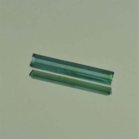 Tourmaline rectangle bluish  green 2.60 ct