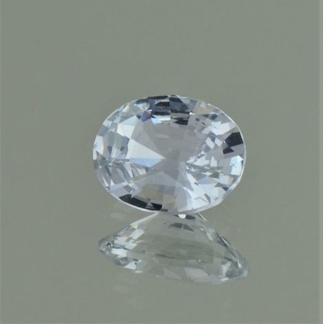 Sapphire oval colorless untreated 2.03 ct