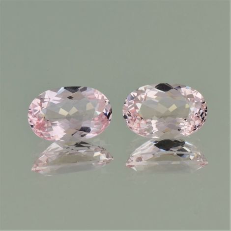 Morganit Duo oval hellrosa unbehandelt 6,57 ct Morganit Duo oval hellrosa unbehandelt 6,57 ct