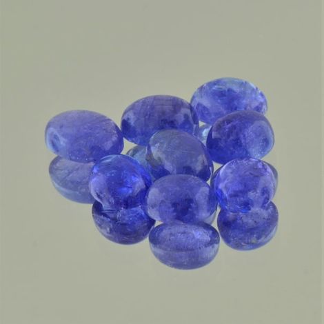 Tansanit Lot Cabochons oval blau 15,55 ct