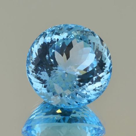 Blue Topaz round behandelt 81.37 ct