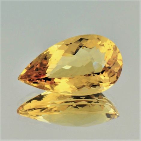 Golden Beryl pear yellow 29.68 ct