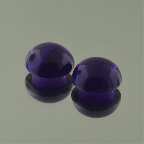 Amethyst Duo Cabochons rund violett 24,36 ct