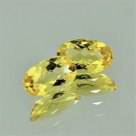 Goldberyll Duo oval gelb ca. 3ct