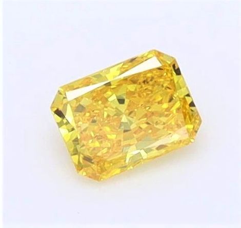 Farbdiamant Radiant vivid yellow vs1 0,52 ct