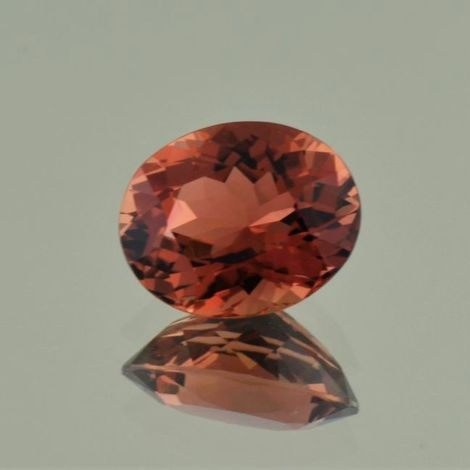 Tourmaline oval orange brown untreated 4.77 ct