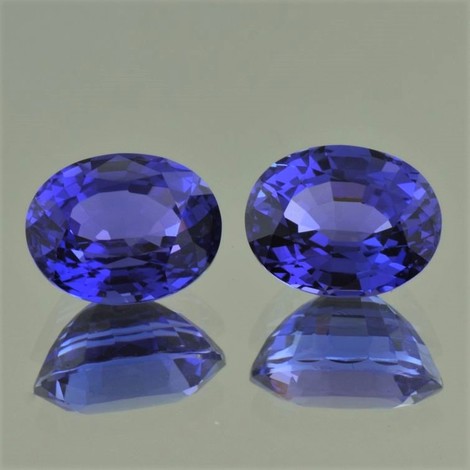 Tansanit Duo oval intensives Blau 10,30 ct.