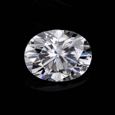 Diamond oval-brillantiert white loupe clean 0.52 ct.