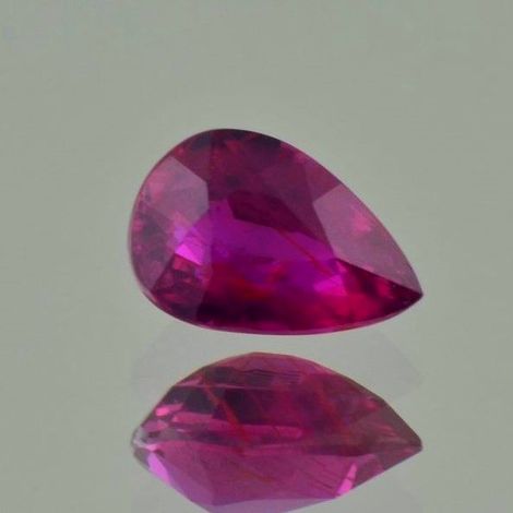 Ruby pear intense red unheated 2.02 ct.