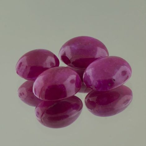 Ruby Lot Cabochons oval 40.89 ct