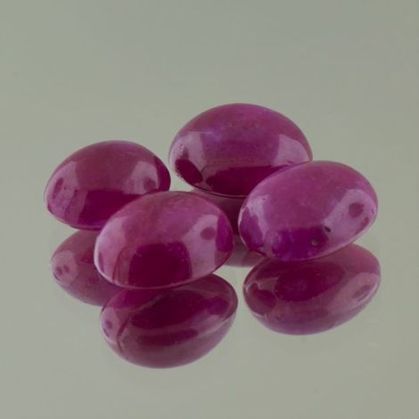 Rubin Lot Cabochons oval 40,89 ct