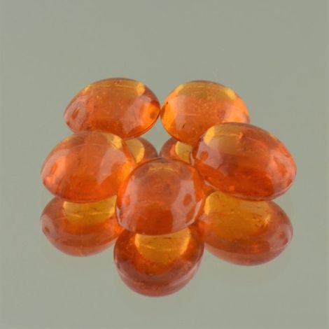 Mandarin-Granat Lot Cabochons oval orange 23.69 ct