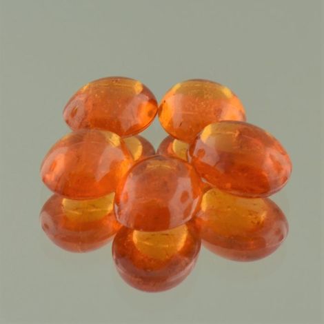 Mandarin Granat Lot, Oval Cabochon (23,69 ct.) aus Nigeria (Iseyin)