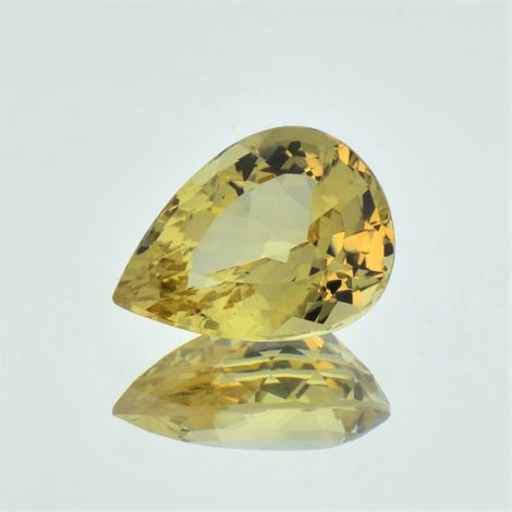 Heliodore pear greenish yellow 7.05 ct