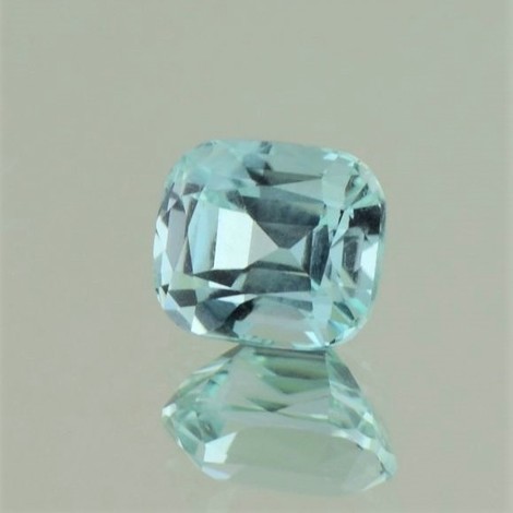 Tourmaline cushion greenish light blue 3.12 ct.