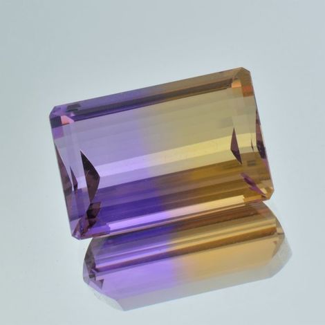 Ametrine rectangle lila+goldgelb 31.10 ct.