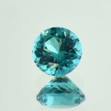 Indicolite Tourmaline round greenish neon blue 1.53 ct