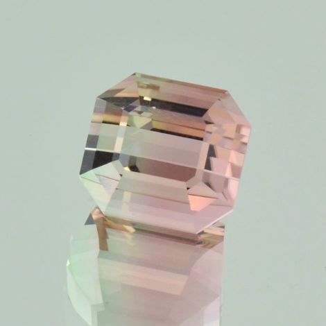 Tourmaline octagon bicolor 9.86 ct