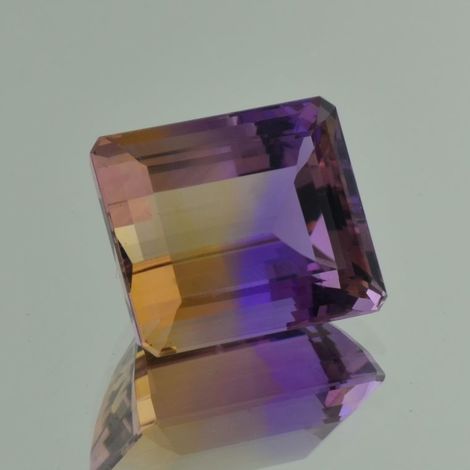 Ametrine octagon violett+gelb 27.74 ct